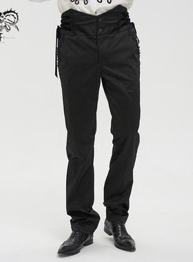 Devil fashion 恶魔时尚男装高腰复古欧洲哥特男皮裤【PT190】