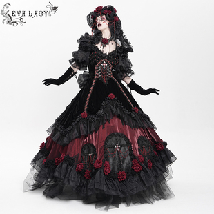 ESKT073 EVA 花朵大裙摆礼服连衣裙 定制款 LADY