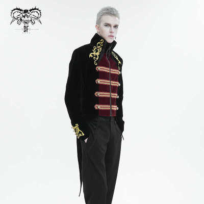 刺绣燕尾式新款Devilfashion立领