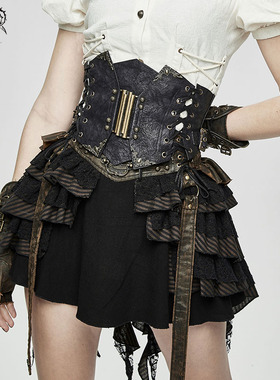 Devil fashion恶魔时尚 蒸汽朋克雾气纹皮女装腰封【AS045】