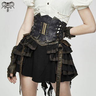 Devil fashion恶魔时尚 蒸汽朋克雾气纹皮女装腰封【AS045】