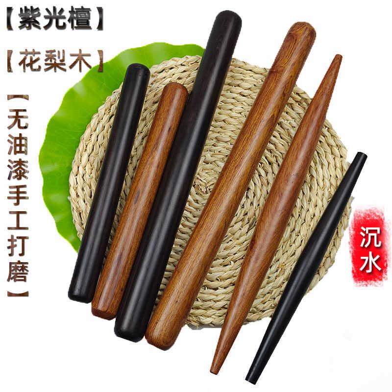紫光檀梨木老式烘焙擀面杖家用实木大号擀面棍擀面杖商用擀面棒