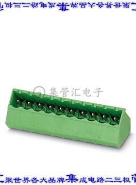 1767546 端子块连接器19POS接A头公引脚带罩5.08mm绿色45DEG通孔