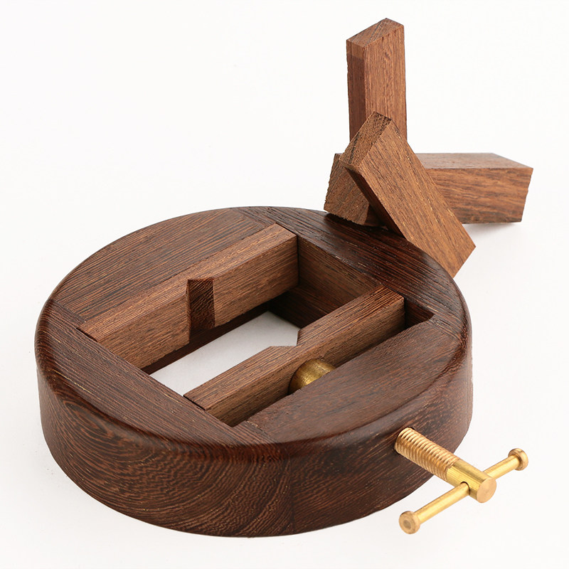 鸡翅木雕b刻书法印章夹工具套装 篆刻印床刻床夹具 实木制印石刻