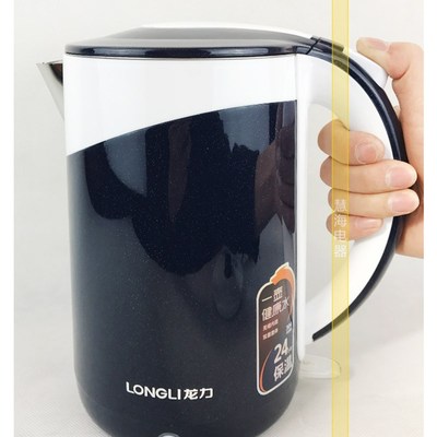 龙力电热水壶家用304不锈钢食品级保温自动断电烧水T壶开水壶8812
