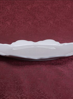 GY水果盘骨瓷盘 11.5英寸 纯H白色 异形盘 菜盘陶瓷盘