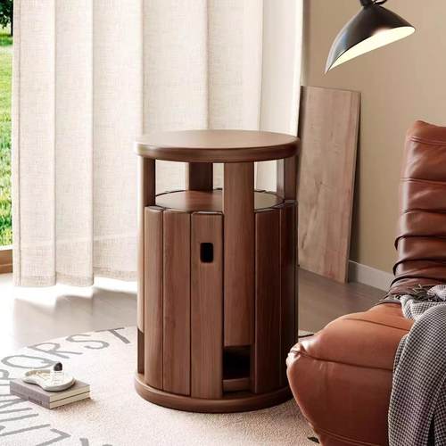 可叠放实木凳子茶几家用圆凳客厅收纳叠叠乐凳子可移动边几餐桌凳