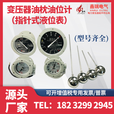 电力变压器配件指针式油位计液位表电接点浮球摆动油枕安装显示表