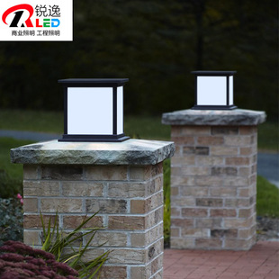 小柱头灯民宿太阳能防水庭院LED花园别墅大门围墙灯太阳能庭院灯