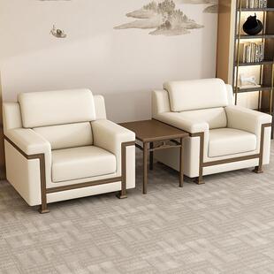 办公室沙发贵宾接待会议室商务酒店大堂政府会客厅布艺单人位茶几