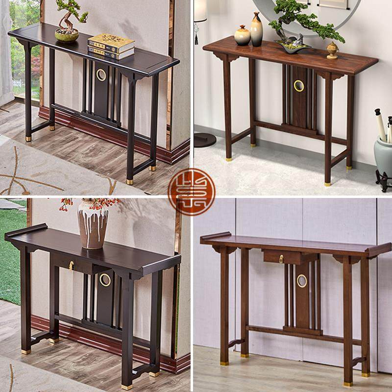 新中式实木玄关桌客厅现代供桌靠墙条案入户门厅玄关台禅意玄关柜,住宅家具,玄关台,淘宝优惠券,粉丝福利购,淘宝优惠卷