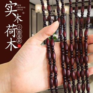 实木珠帘风水门帘隔断帘木珠帘子卫生间厕所卧室过道挂吊帘厨房