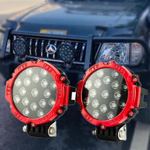 越野车LED射灯改装前杠车顶灯行李架灯6寸圆灯12V24V强光灯近光灯