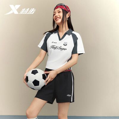 特步运动POLO衫女2026年夏季