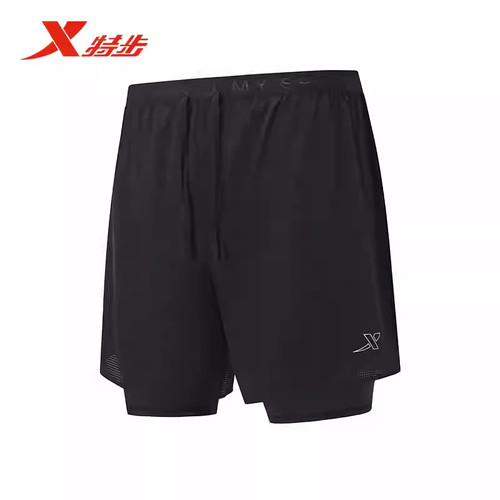 特步梭织短裤男子2025秋季新款跑步健身训练运动短裤975329240126