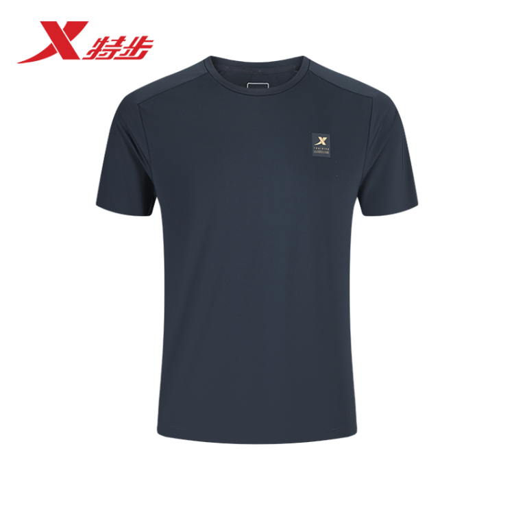 特步圆领t恤2024秋季新款男子休闲运动短袖针织衫976329010105,运动服/休闲服装,运动T恤,淘宝优惠券,粉丝福利购,淘宝优惠卷