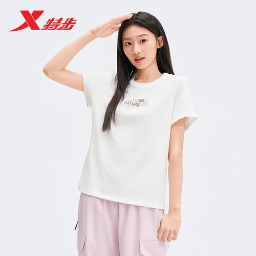特步户外圆领T恤女2026年夏新