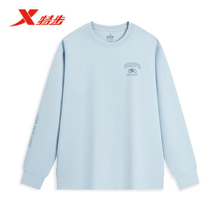 针织衫 长袖 保暖上衣975129920187 新款 特步套头卫衣男2025春季