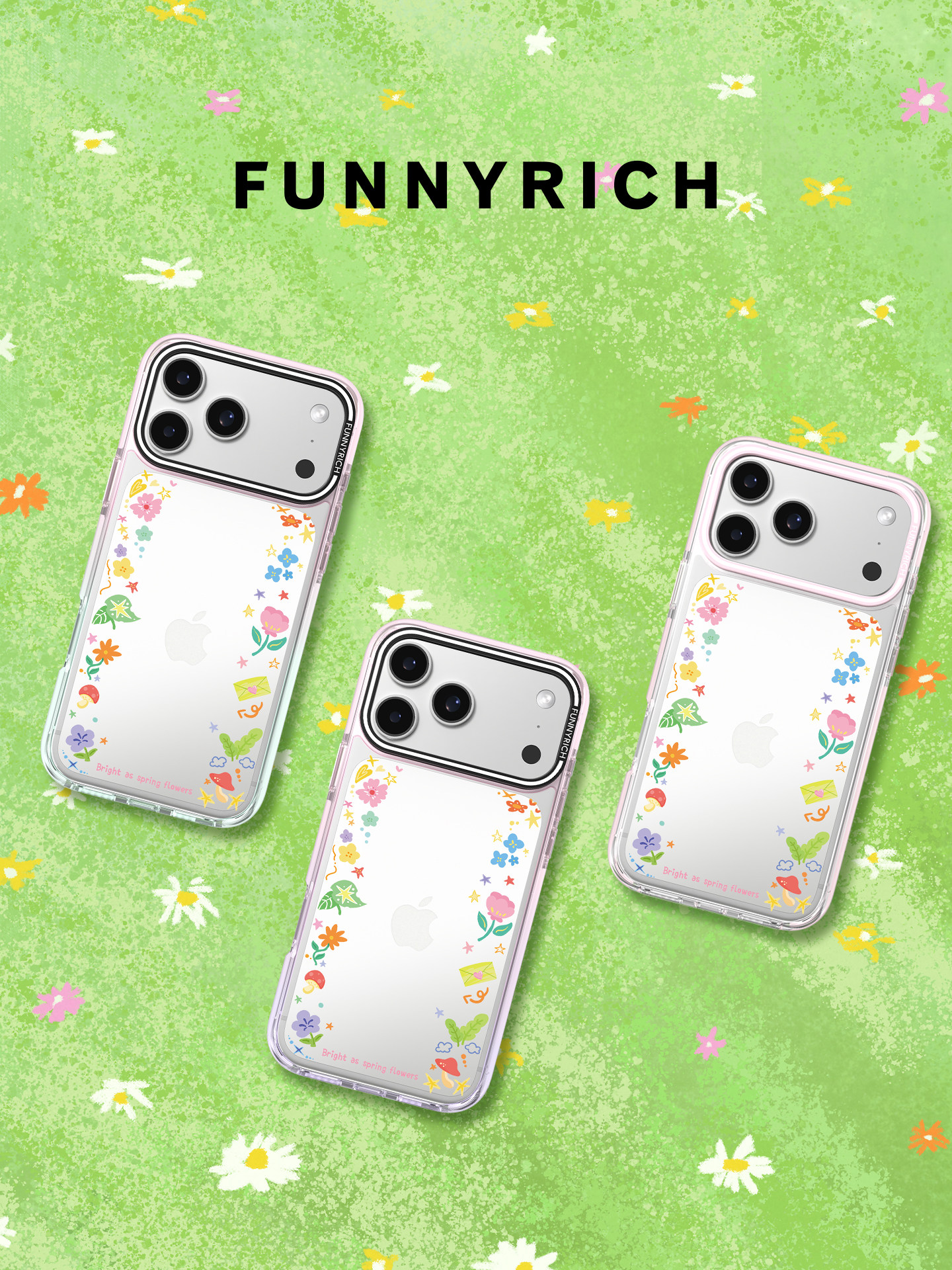 FUNNYRICH春日来信适用苹果iPhone18/17/16ProMax手机壳新款磁吸保护套透明女款防摔超好看高级感