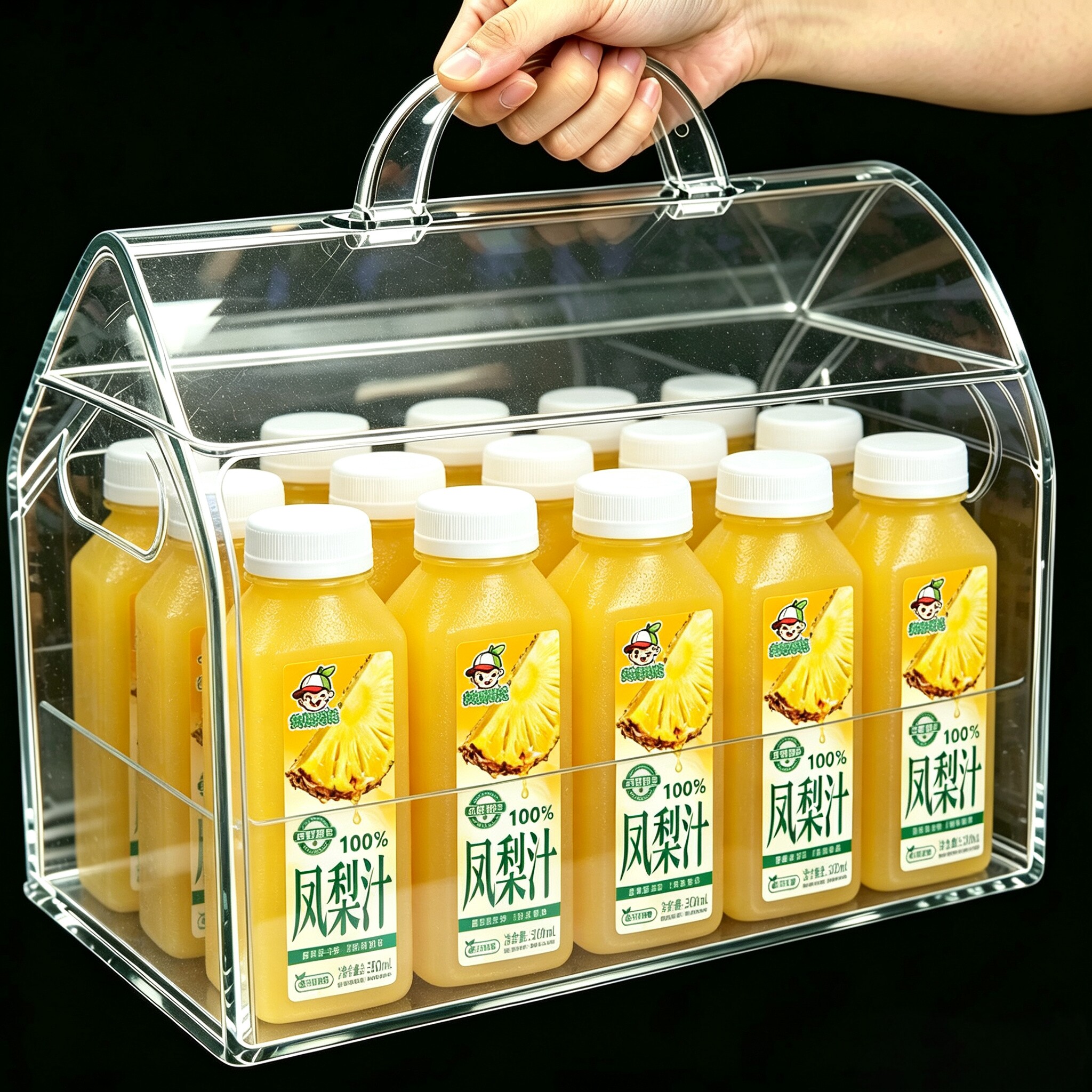 100%凤梨汁饮料果汁饮料整箱300ml*16瓶装健康0添加剂0色素新日期