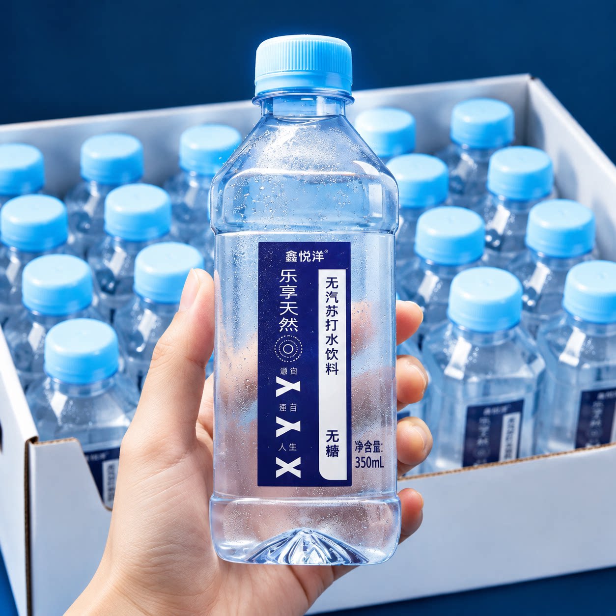 无汽苏打水饮品350ml*24瓶运动健身便携装0糖0脂0卡解渴无负担