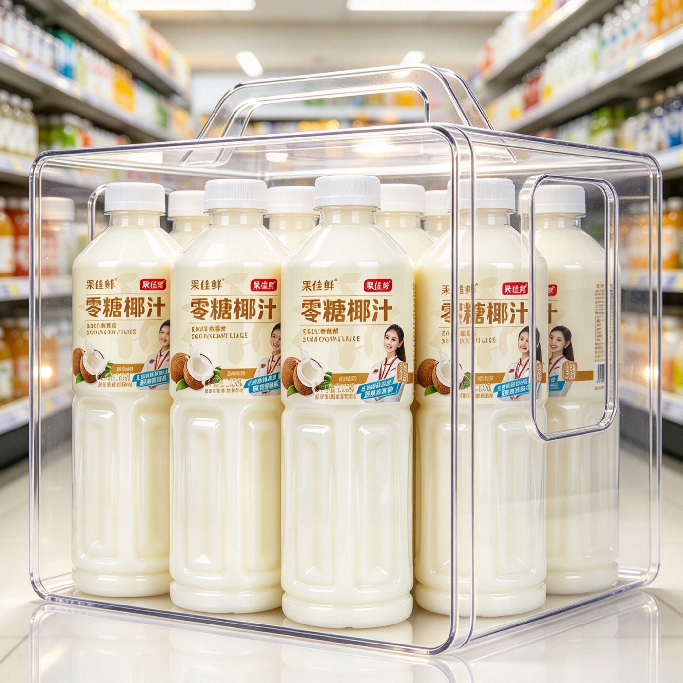【5斤装】零糖椰汁饮料1.28L*2大瓶椰香浓郁0糖早餐椰奶植物饮料