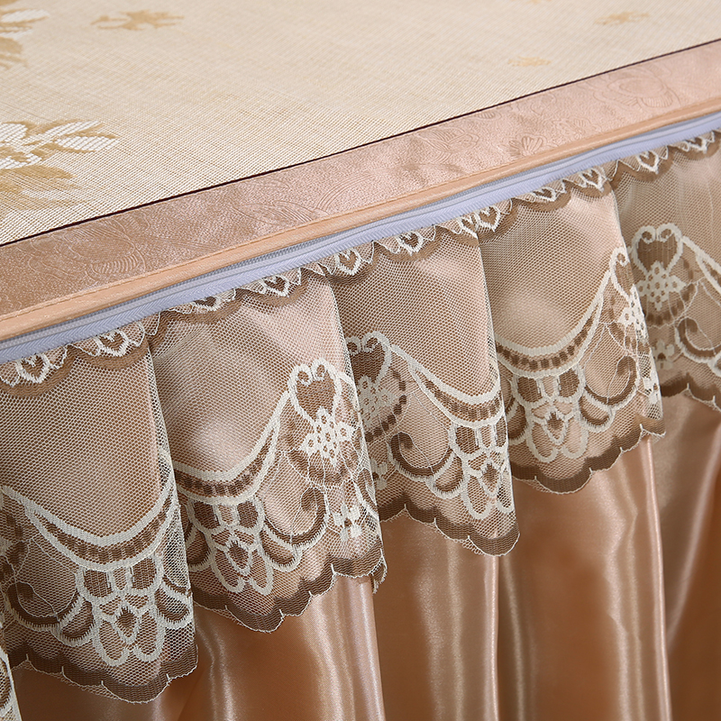 夏季冰凉席可g拆卸冰丝凉席床裙三件套空调席折叠18m15床双人2米