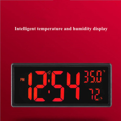 极速36.3*16*4CM Large Digital Wall Clock AlaOrm Brightness D