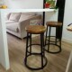 铁艺实木软垫吧台椅家用现代简约酒吧椅子高脚吧凳前Z台椅子圆凳