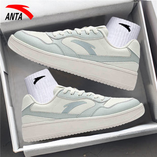 安踏轻程板鞋女官方潮流经典女鞋春季新款小白鞋厚底增高休闲鞋女