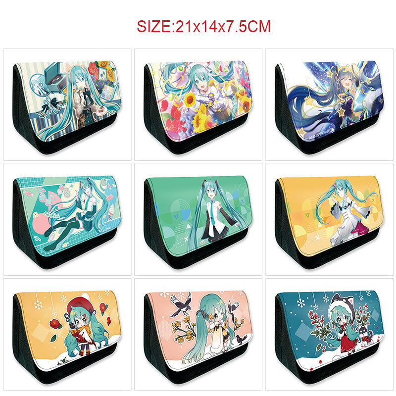 初音未来周边双层大容量笔袋图片