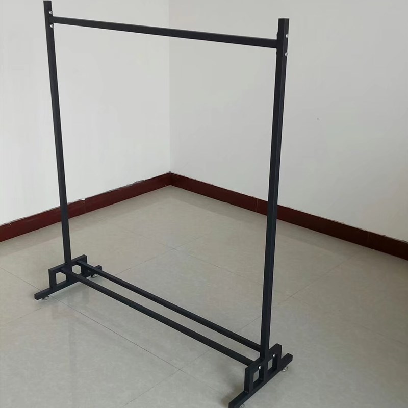 服装店衣架展示架卧室落地式挂衣架服装货架单杠中岛架带板