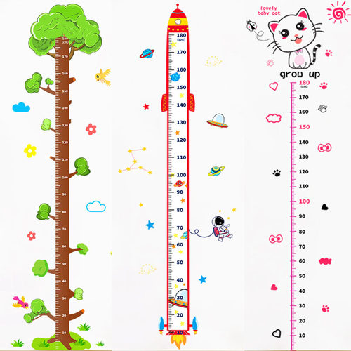壁纸身高升高贴测量壁纸儿童身高尺可记录宝宝小孩子量身高的墙贴