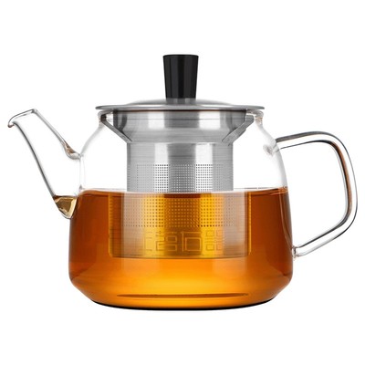 左茗右器单水壶迷你功夫小茶壶一人用日式透明耐热玻璃加厚泡茶器