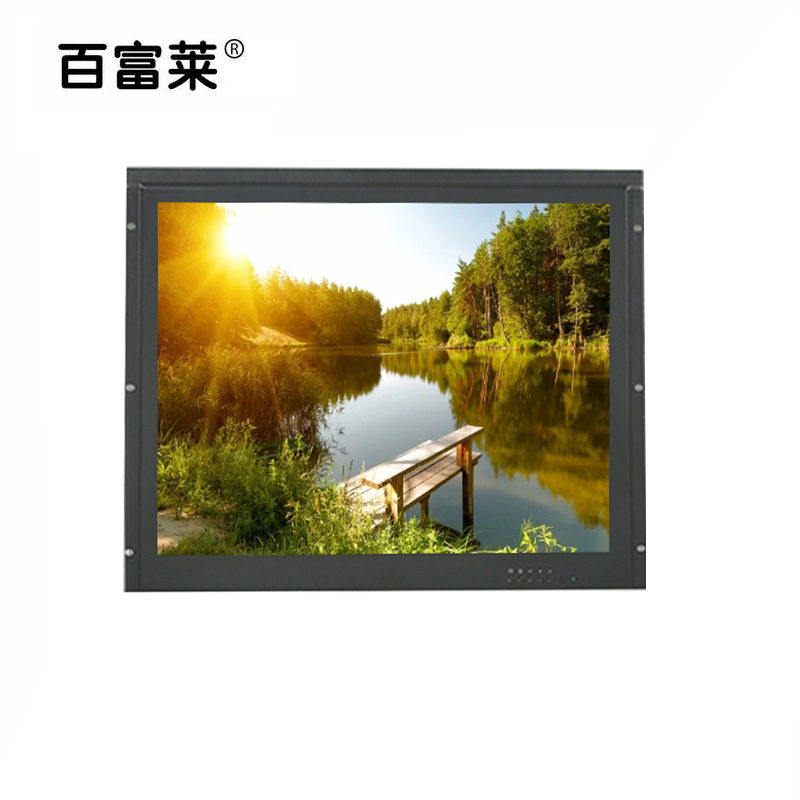 厂家直销式嵌入式机柜17寸工业高清液晶监视器19寸触摸显示屏电视