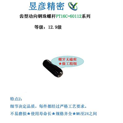厂家直销暐齿面动向钢珠螺杆夹持毛坯件昱彦螺栓60112=PT16C-1250
