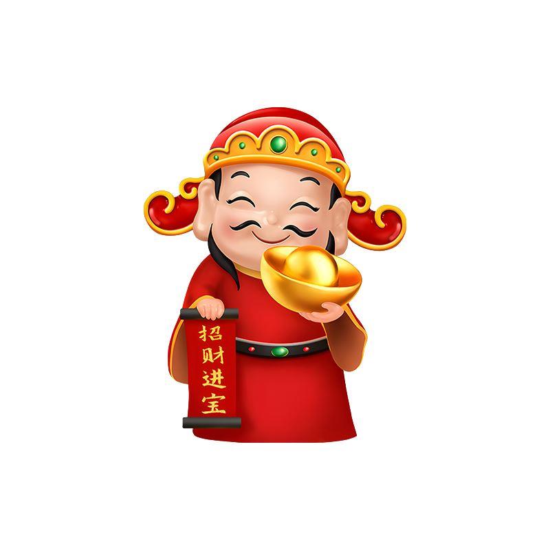 财神爷装饰画入户玄关画招财进宝挂画五路财神客厅led发光壁灯画