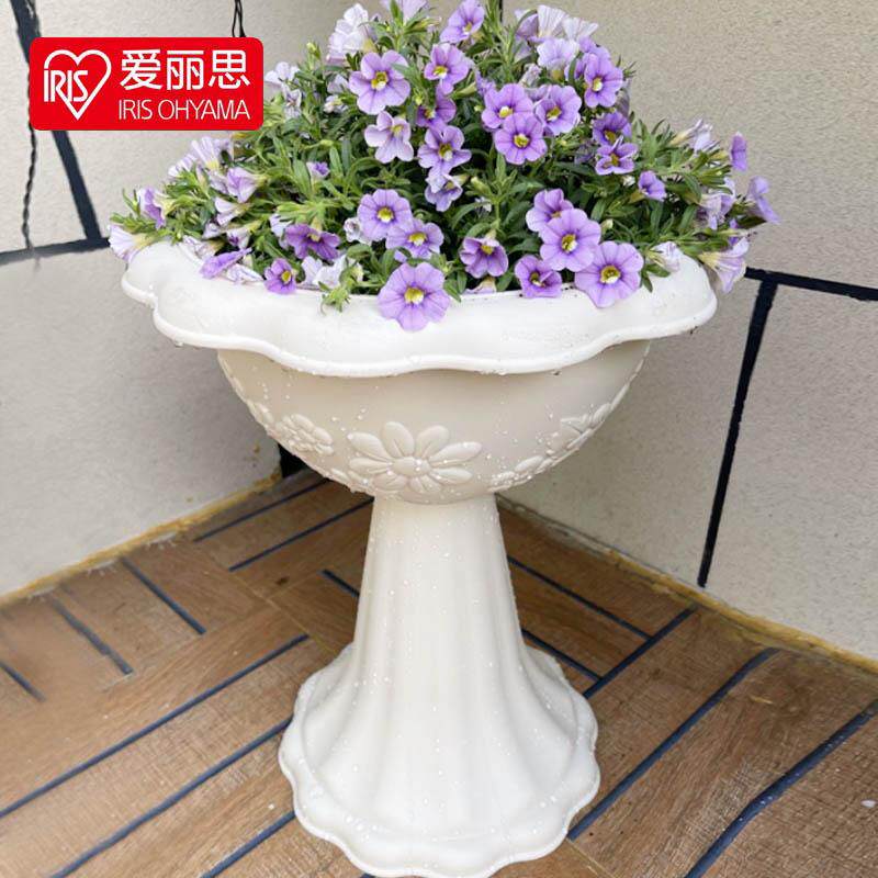 爱丽思仿陶瓷杯型欧式创意花盆阳台大号家用树脂爱丽丝户外花盆