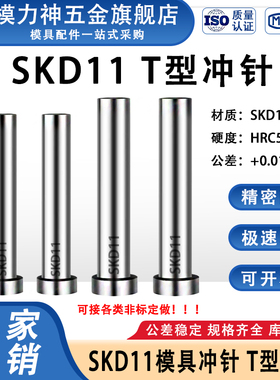 优质模具冲头SKD11冲针加硬T冲超硬SKH51不锈钢冲孔冲针 非标定做