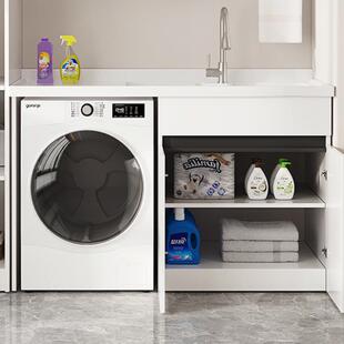 蜂窝铝阳台洗衣机柜组合洗衣台池盆带搓板一体洗衣柜伴侣组合工厂