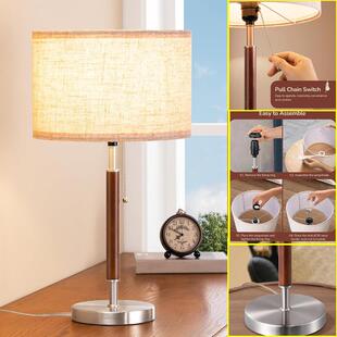 美式落地灯简约韩式客厅灯拉绳装饰卧室立地灯台灯客厅