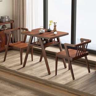 全实木阳台小茶桌阳台桌椅可折叠家用小户型书桌