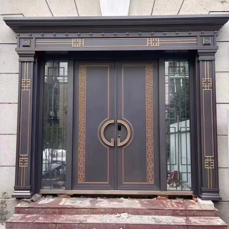 真铜大门钢铜进户入户门别墅大门工程门子母门双开对开四开门门