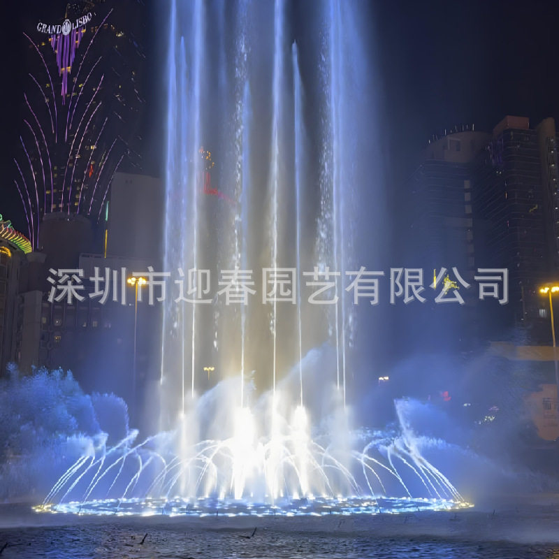 音乐喷泉景观工程旱地广场泳池带灯光喷泉水景施工安装设计厂家