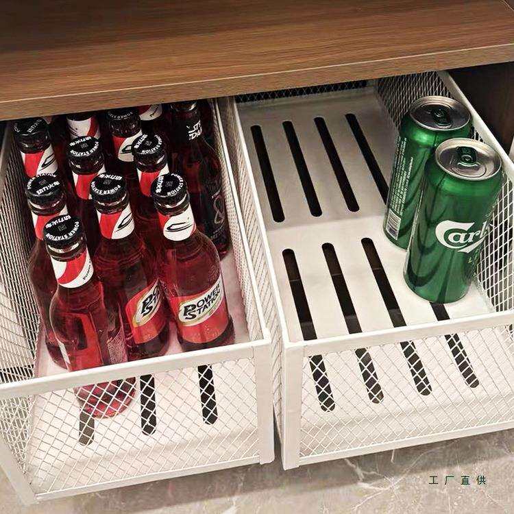 厨房拉篮橱柜抽屉置物架收纳筐衣柜抽拉式收纳盒柜子收纳篮可定