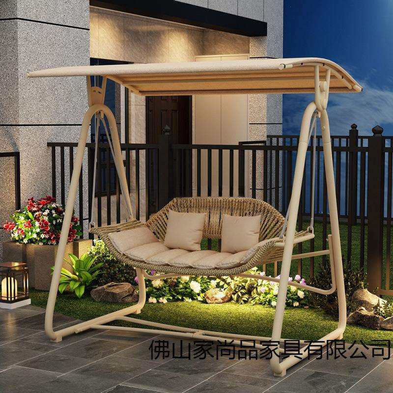 户外秋千吊椅别墅庭院花园摇椅露台阳台民宿躺椅网红室外双人吊床