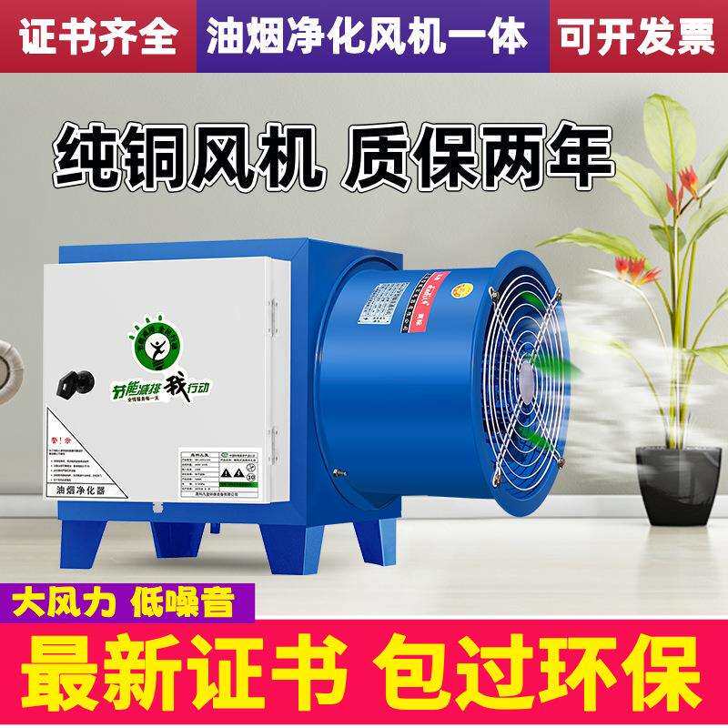 油烟净化器静电式饭店厨房小型风机一体机商用餐饮烧烤家用除烟无