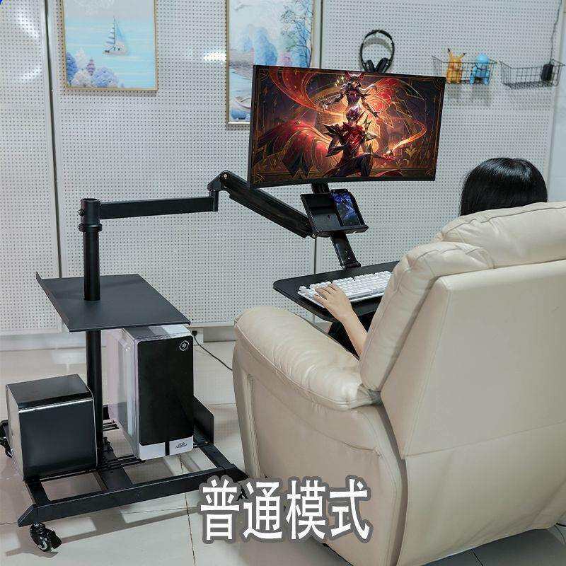 悬浮电脑桌子台式桌家用卧室可移动升降多功能折叠懒人支架床边桌