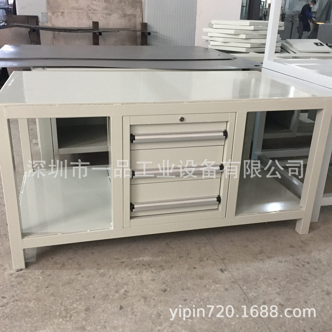 一品重型钳工工作台车间维修检验工作台不锈钢钳工桌钢板装配台子