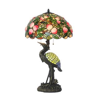 直销20寸桃子玻璃创意帝凡尼客厅大台灯古董艺术灯